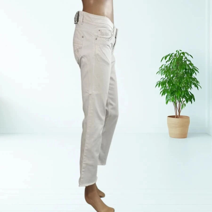 Kaporal model slam jeans - straight cropped cut - low waist - stretchy - impeccable white – photo 5